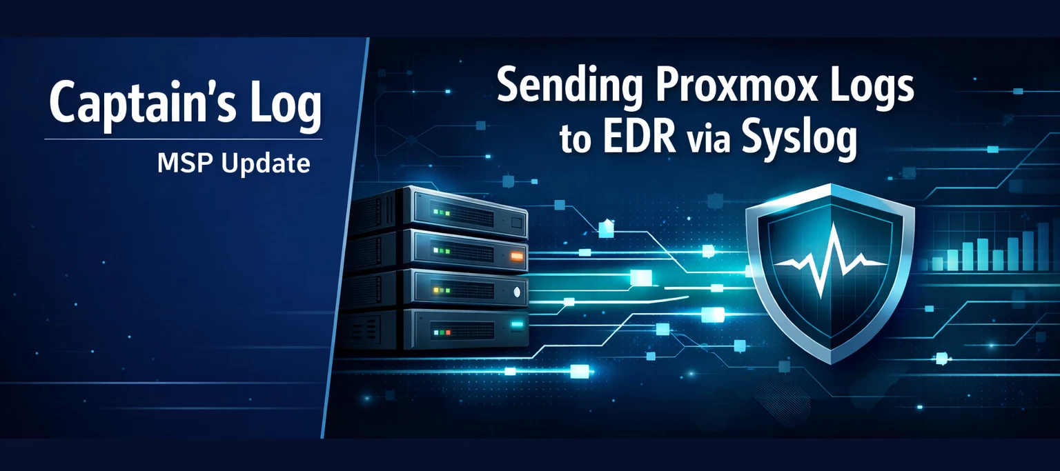 Captains Log: Sending Proxmox Logs to EDR via Syslog