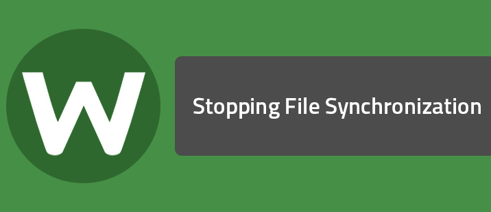 Stopping File Synchronization