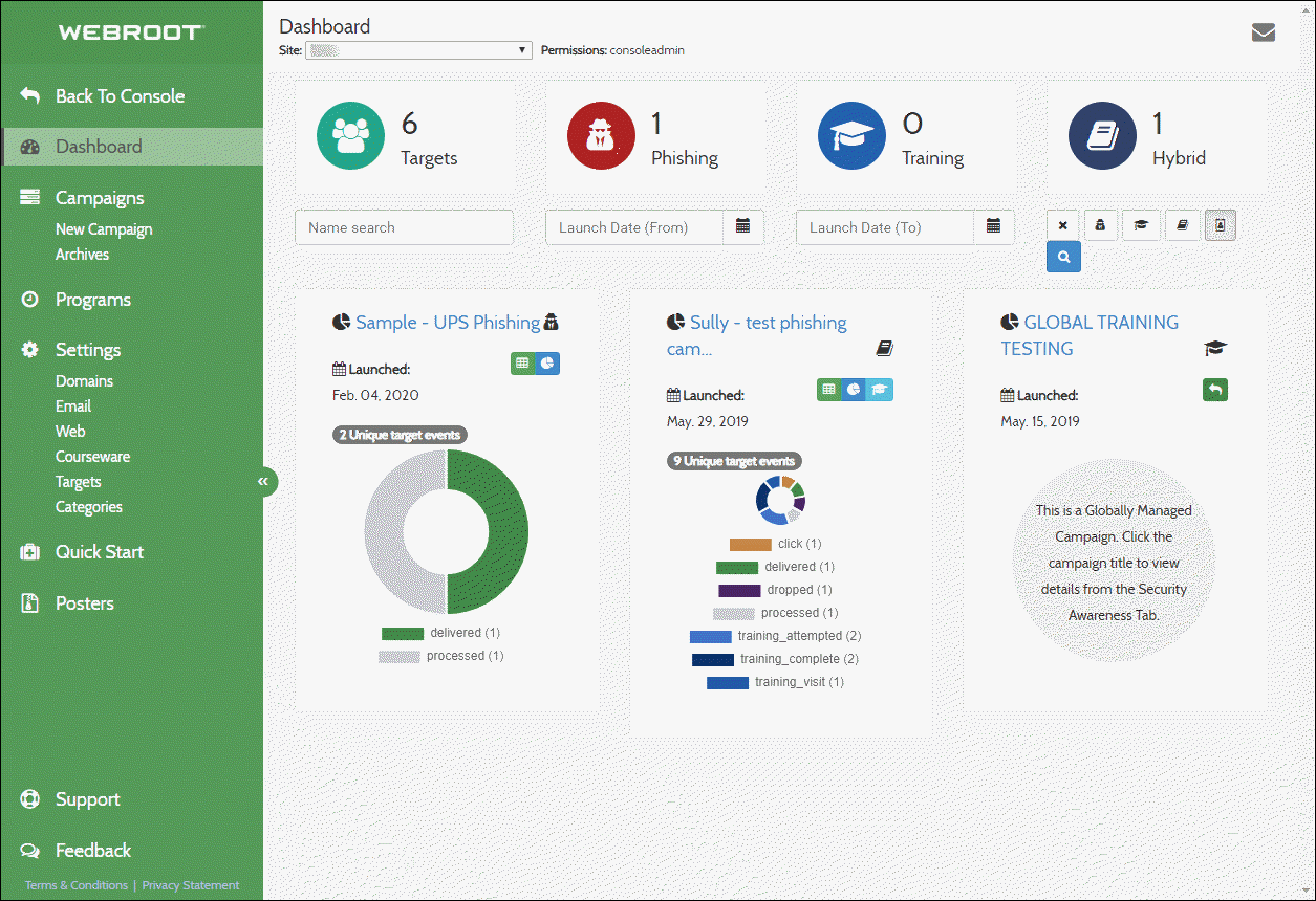 webroot console