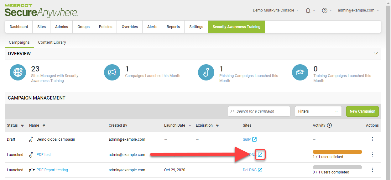 webroot console