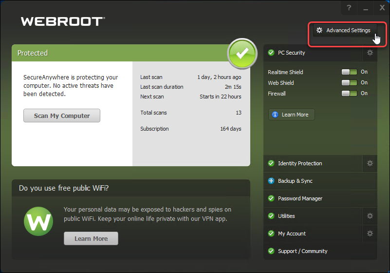 webroot activation