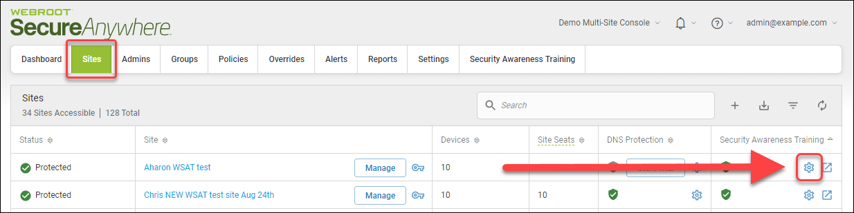 webroot console