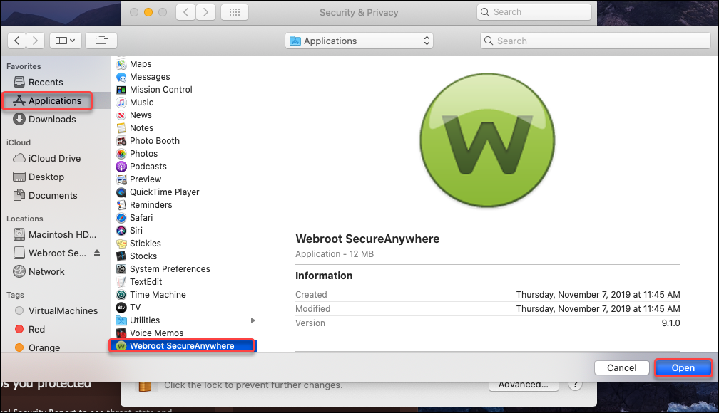 webroot removal tool mac