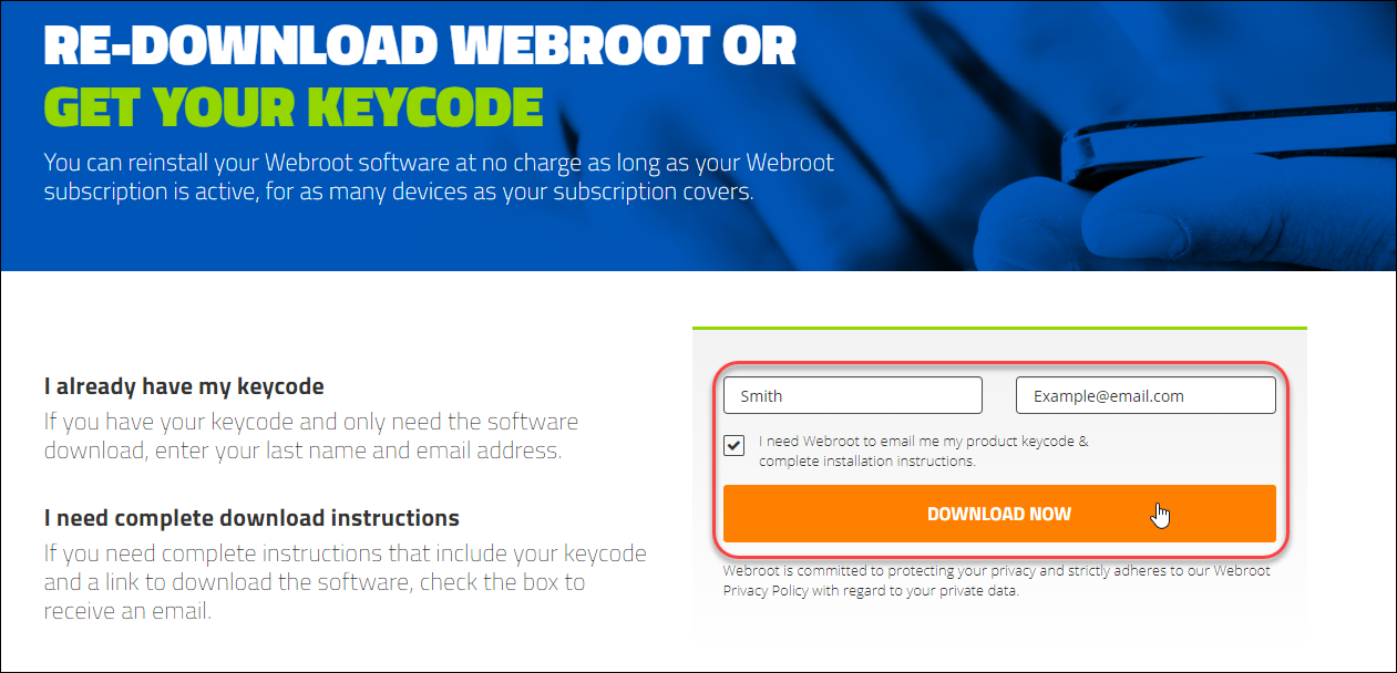 webroot keycode generator