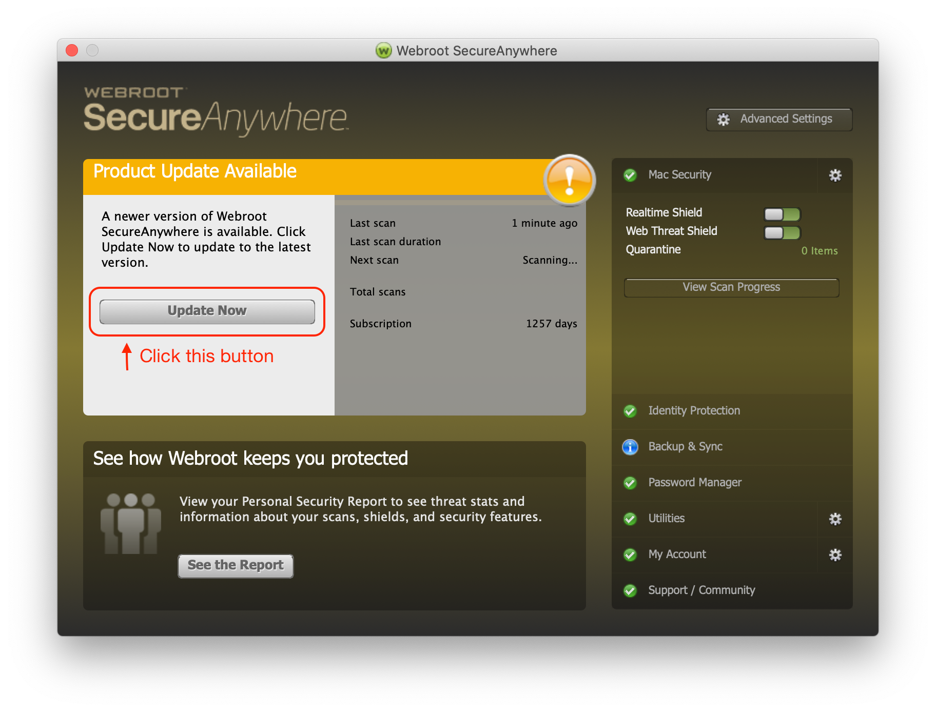 webroot create your new my account