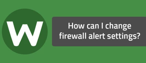 How can I change firewall alert settings?