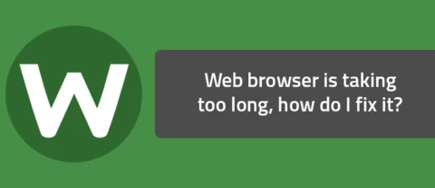 Web browser is taking too long, how do I fix it?