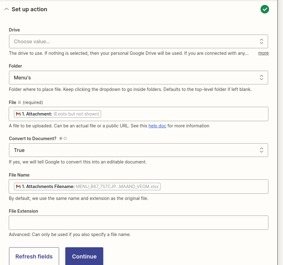 Failed to create an upload file in Google Drive 'NoneType' object is not  subscriptable