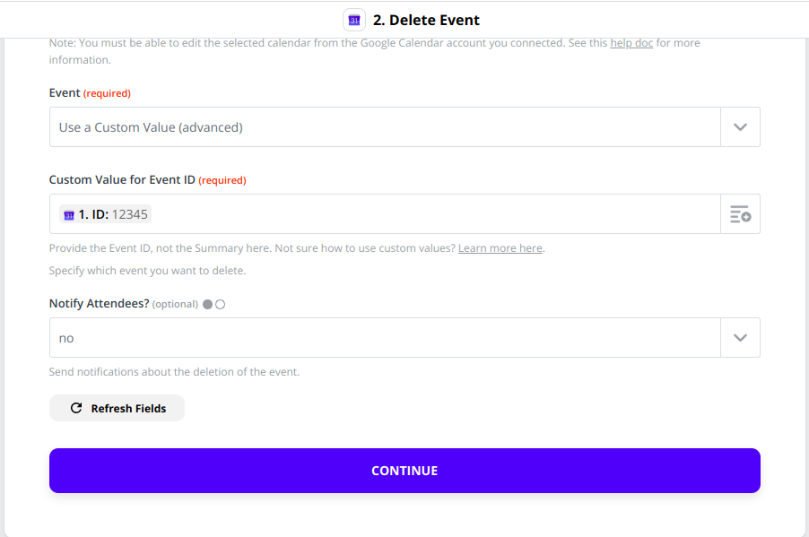 Delete a Google Calendar event after the event ends Zapier Community