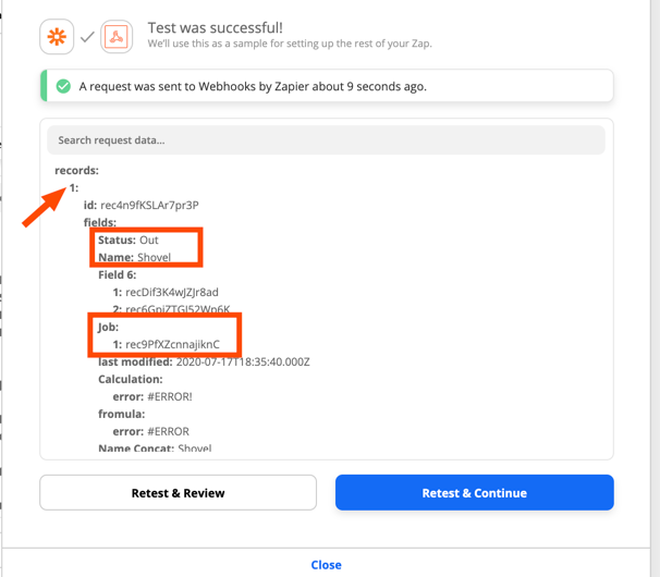 find a specific airtable table with zapier