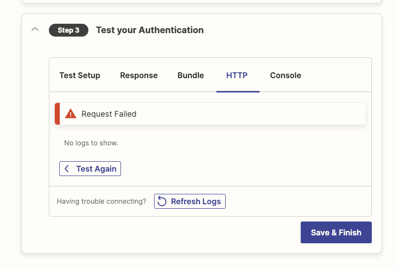 Bearer Token not included in header for test API connection