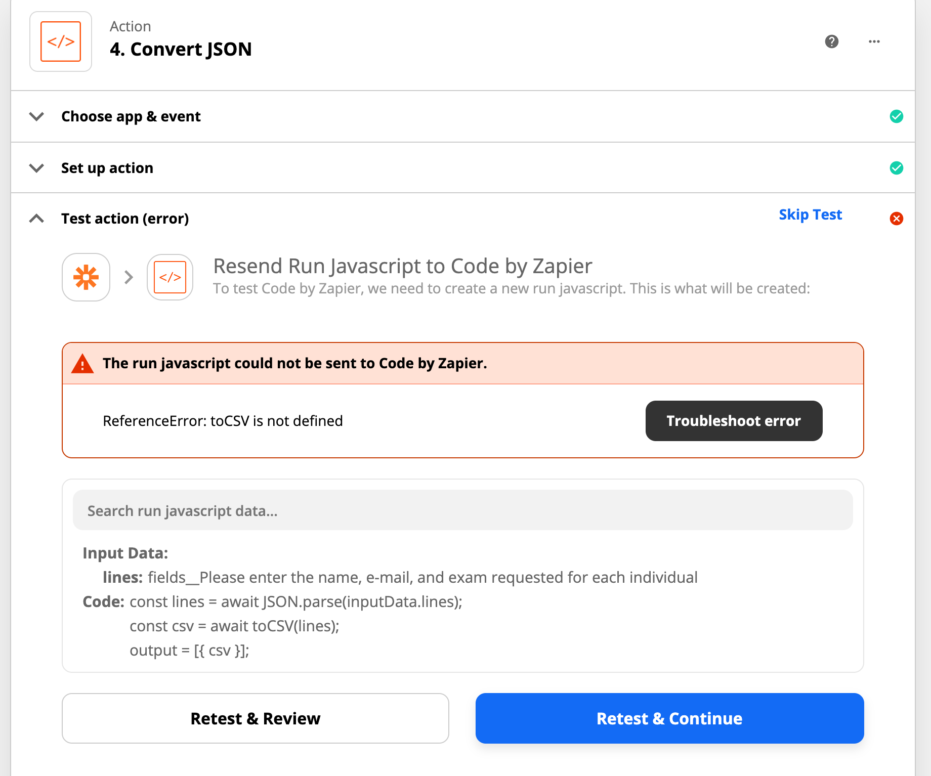 Append json to csv java