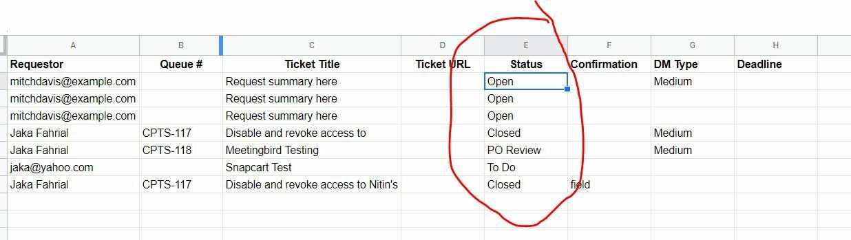 Jira Service Desk Google Sheet Create A Log Zapier Community