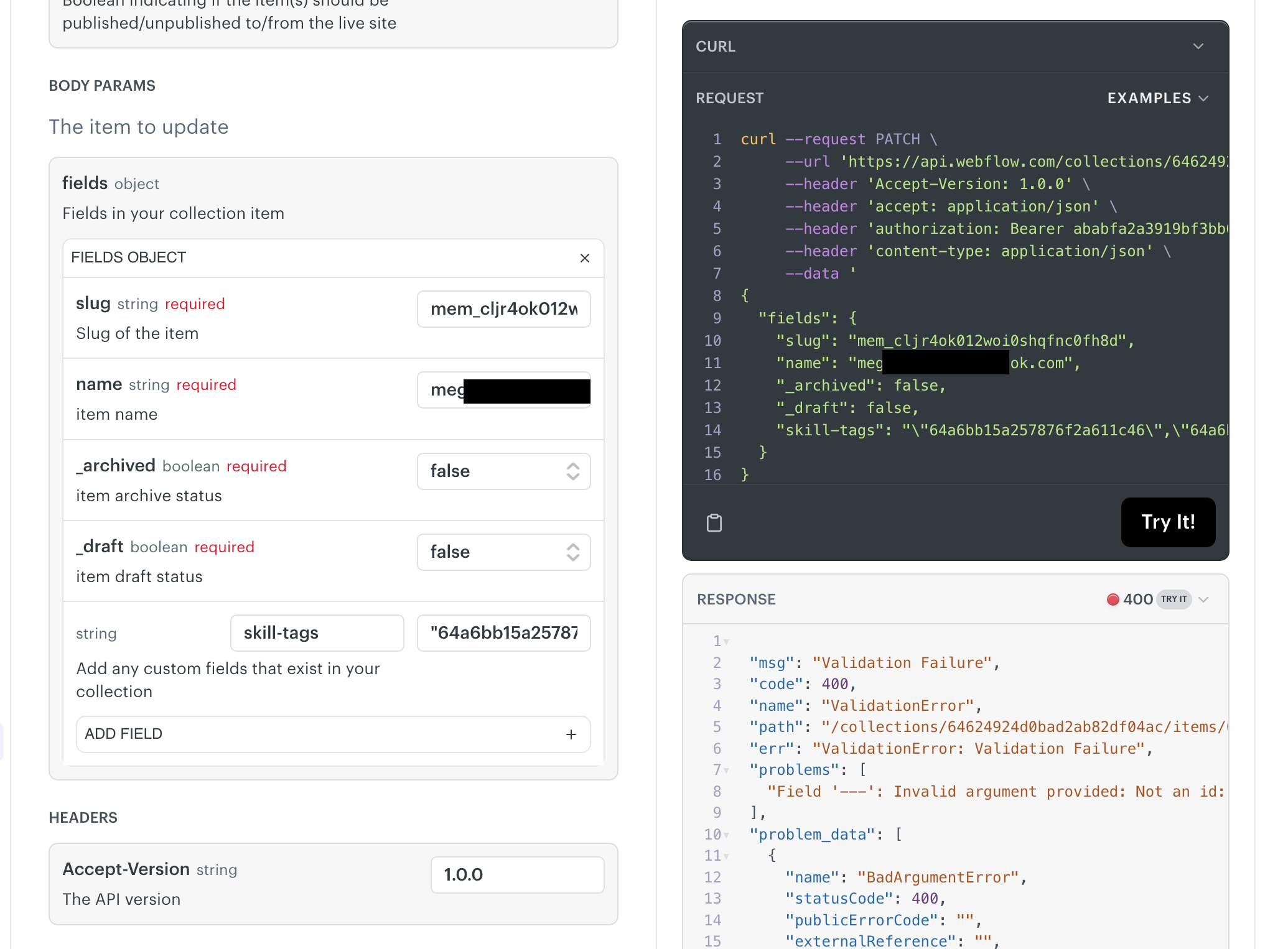 Remote Event / Webhook Argument Problem [HTTP 400] - Scripting