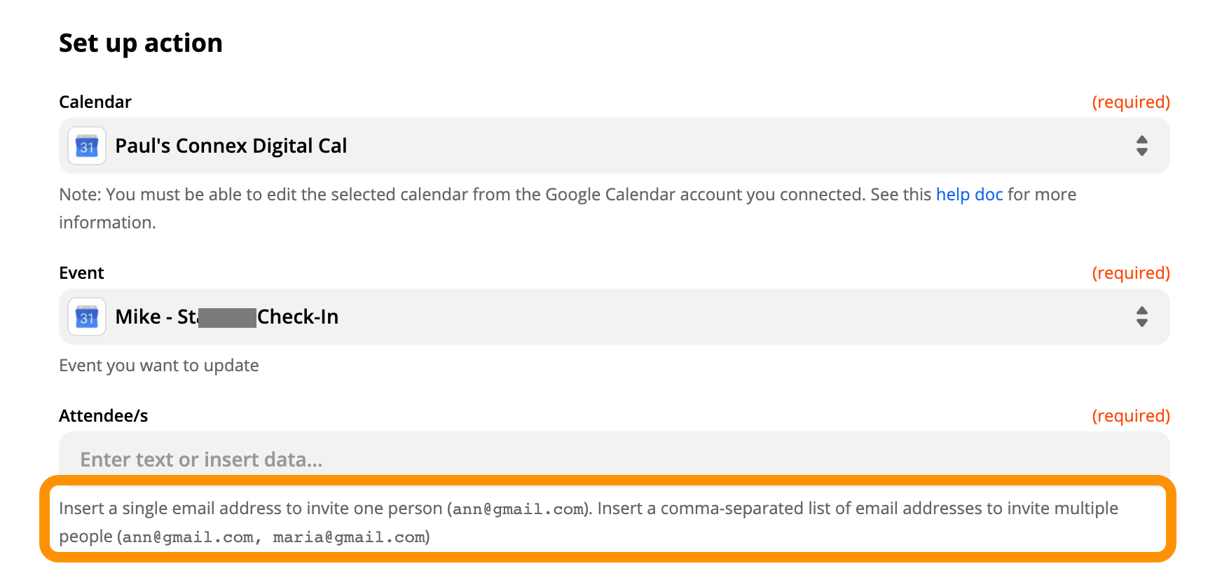 Calendly to Google Calendar add attendees to event created in