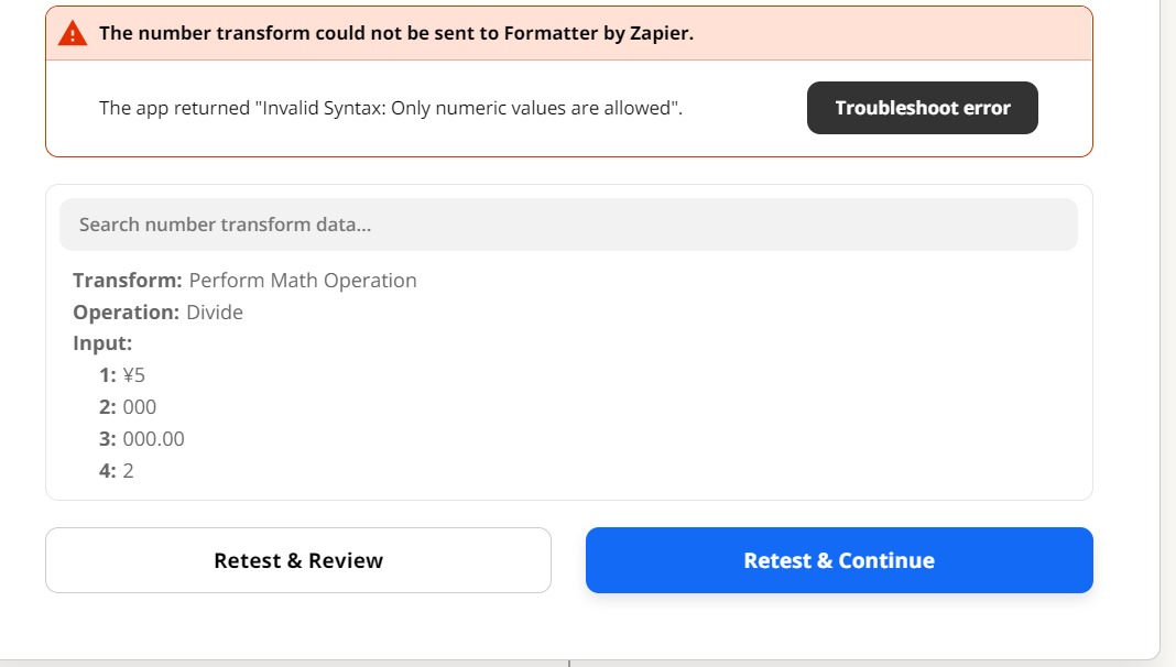 Formatter Math Operations Error Invalid Syntax Only Numeric Values 