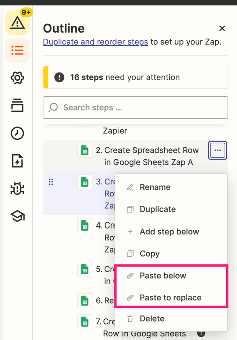 You can now copy & paste steps in your Zaps!