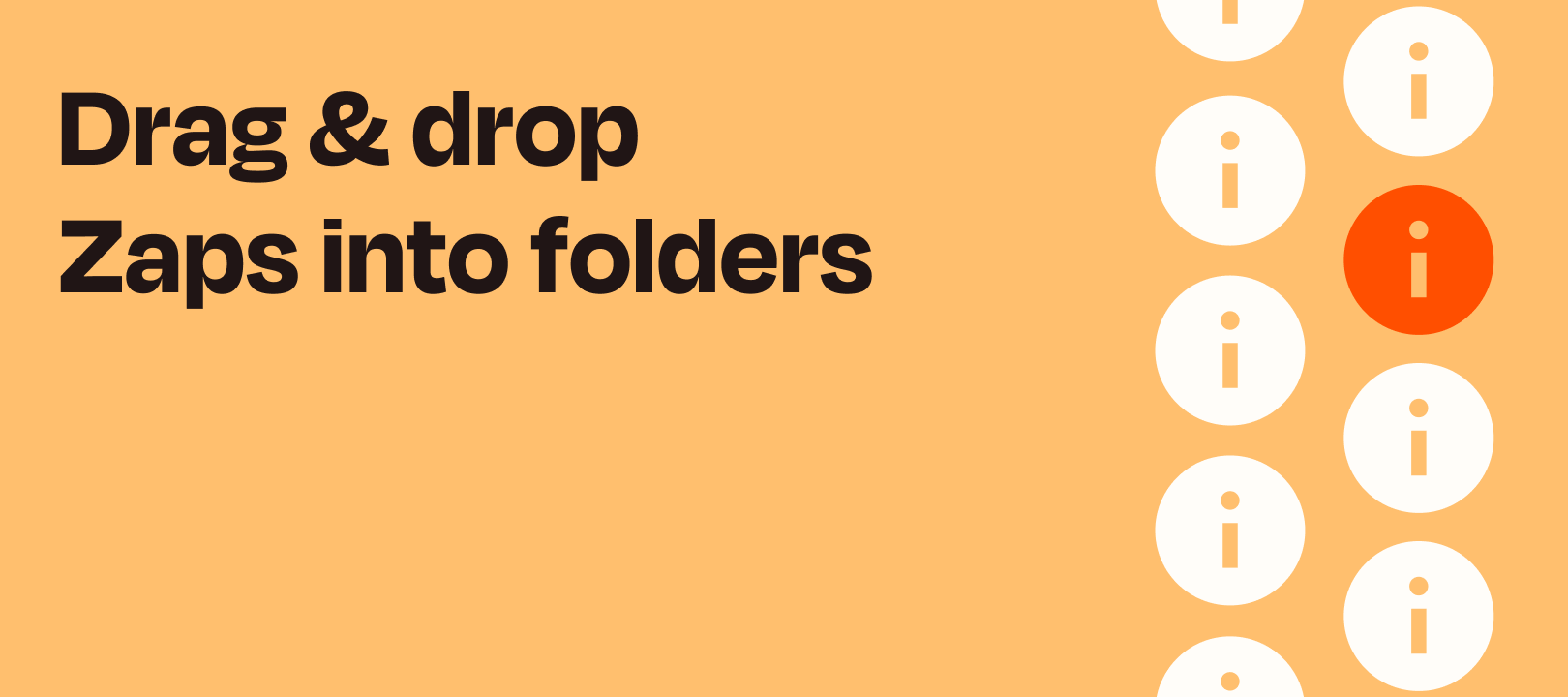 Drag & drop Zaps into folders