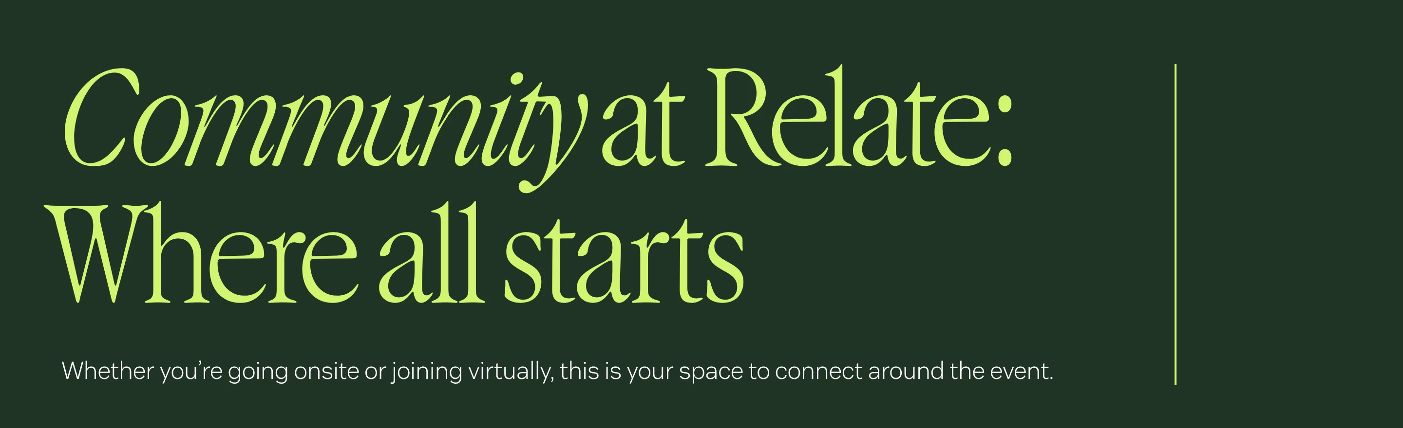 Relate starts here